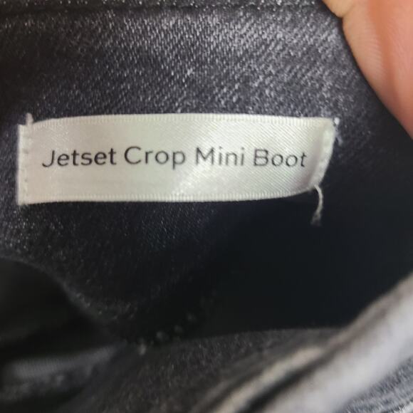 Frame Jetset Crop Mini Boot Sheen Noir Black Stretch High Rise Bootcut‎ 0 - Picture 3 of 11